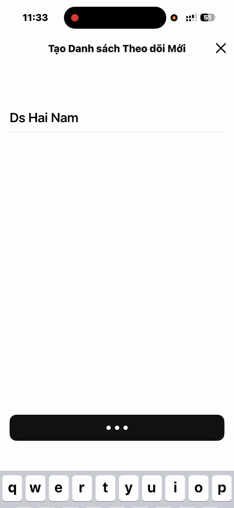 Hình 5. Đặt tên danh sách theo dõi mới trên TradingView